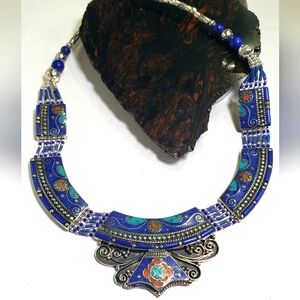 Nepal ethnic necklace with stones